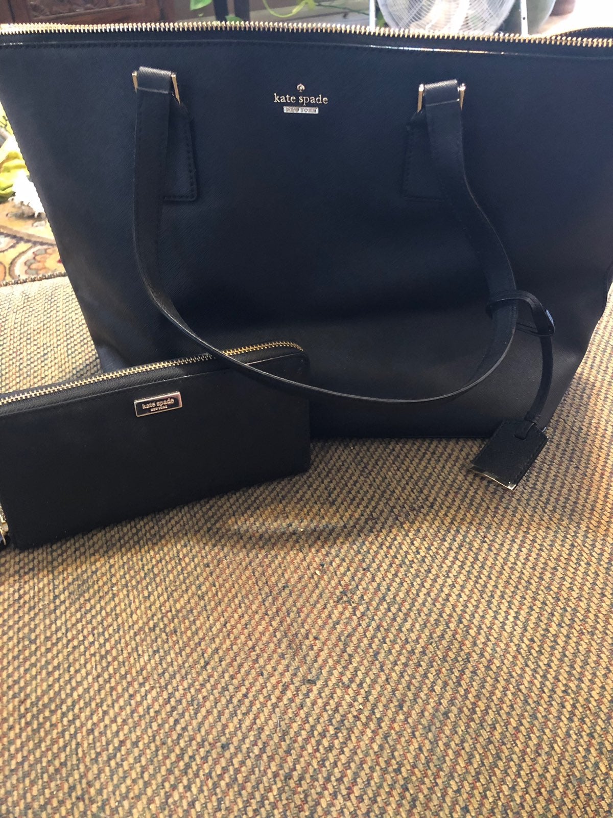 Kate Spade Black Leather Handbag Wallet