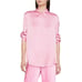 Vince Silk Button-Up Blouse in Bazooka Size M