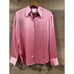 Vince Silk Button-Up Blouse in Bazooka Size M