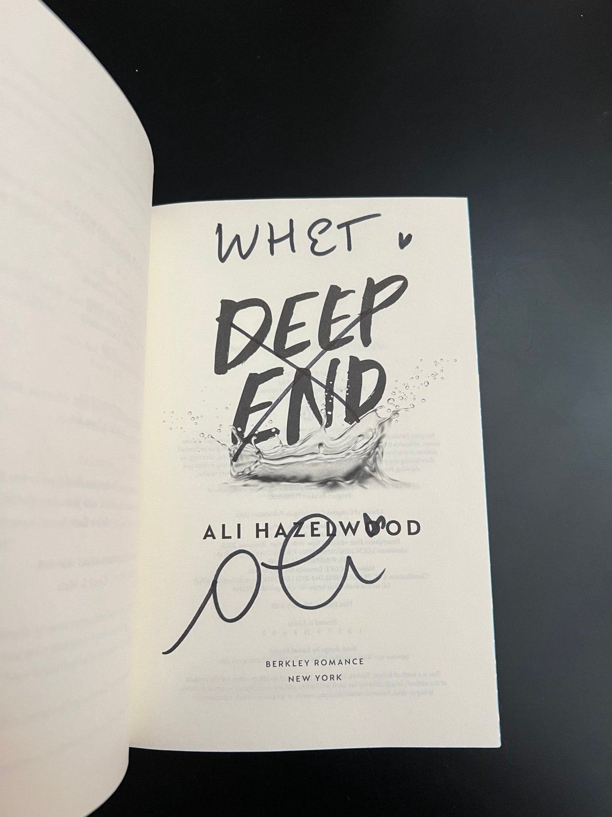 Deep End Ali Hazelwood Signed