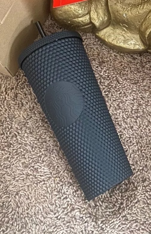 Starbucks black studded matte tumbler