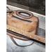 Handcrafted Brown Leather Shoulder Bag With Intricate Stitching Cutout Handles &