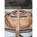 Handcrafted Brown Leather Shoulder Bag With Intricate Stitching Cutout Handles &