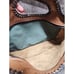 Handcrafted Brown Leather Shoulder Bag With Intricate Stitching Cutout Handles &