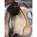 Handcrafted Brown Leather Shoulder Bag With Intricate Stitching Cutout Handles &