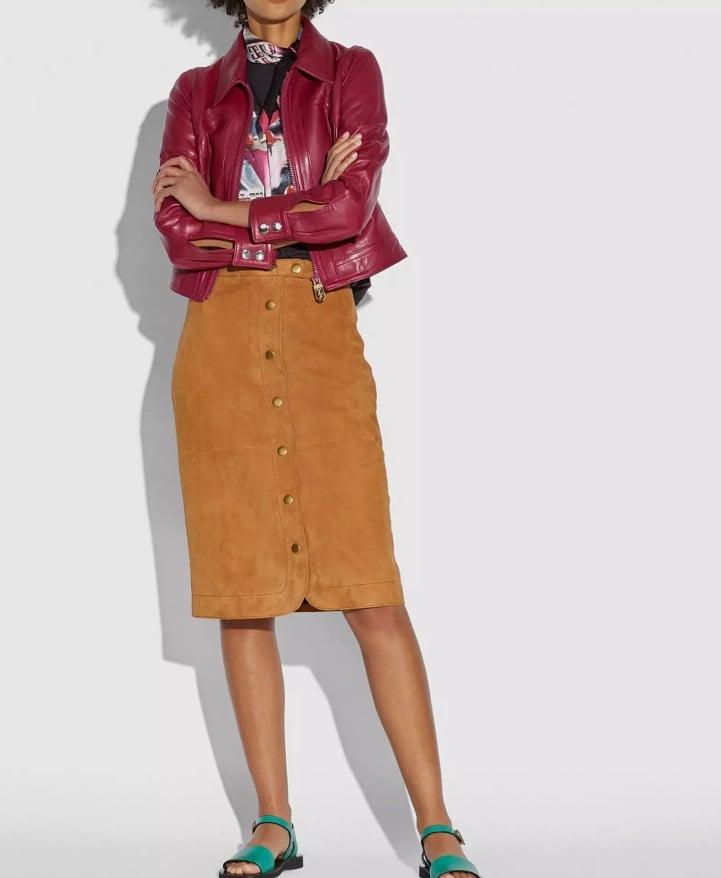 Coach Suede Skirt Size 10 NWT