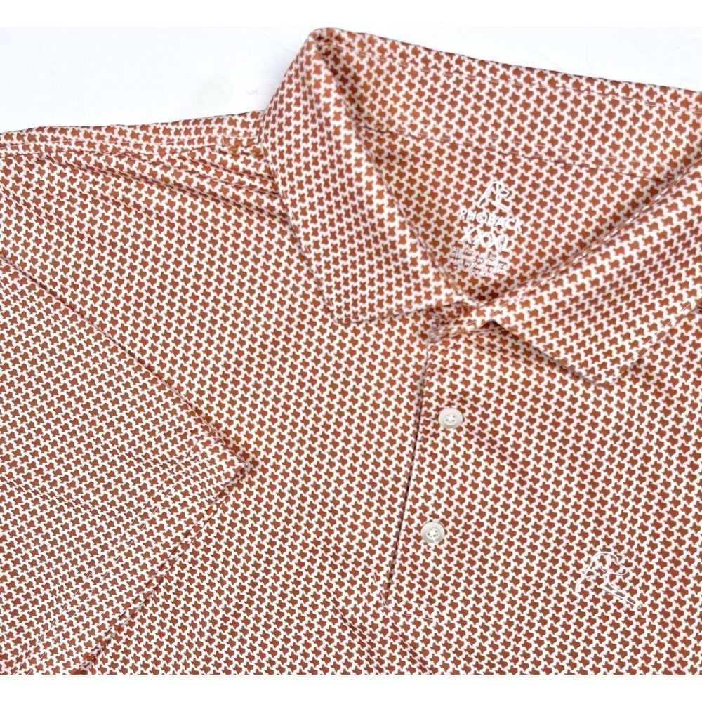 Rhoback Mens 3XL / XXL The Don't Mess Orange Texas Print Performance Polo