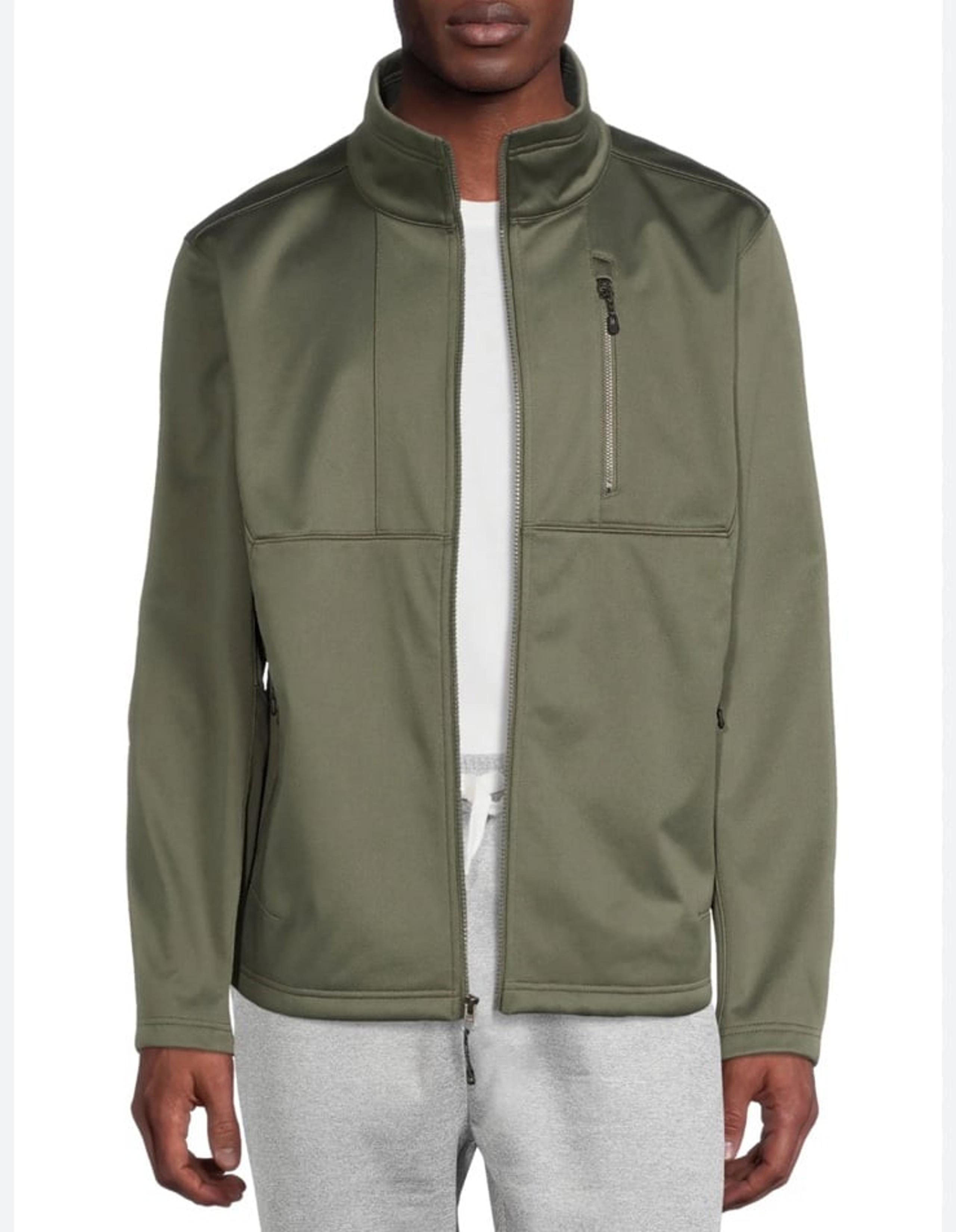 Swiss Tech Men’s Softshell Weatherproof Insulated Green Full Zip Jacket Size XL