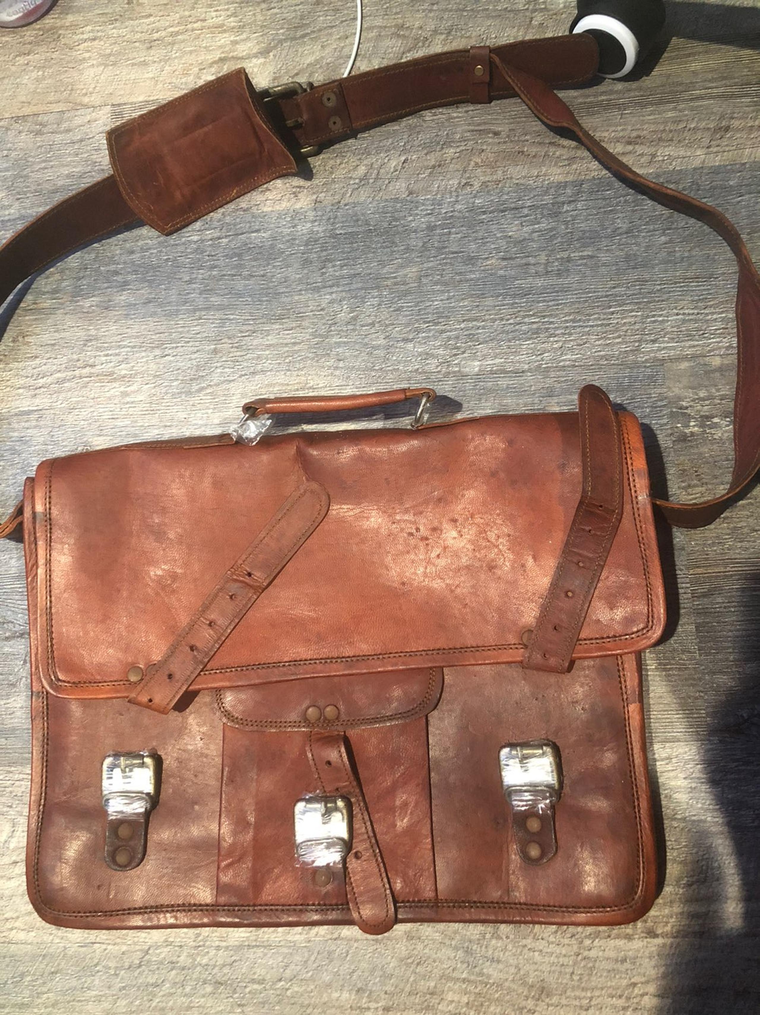 James Leather Business Laptop Bag