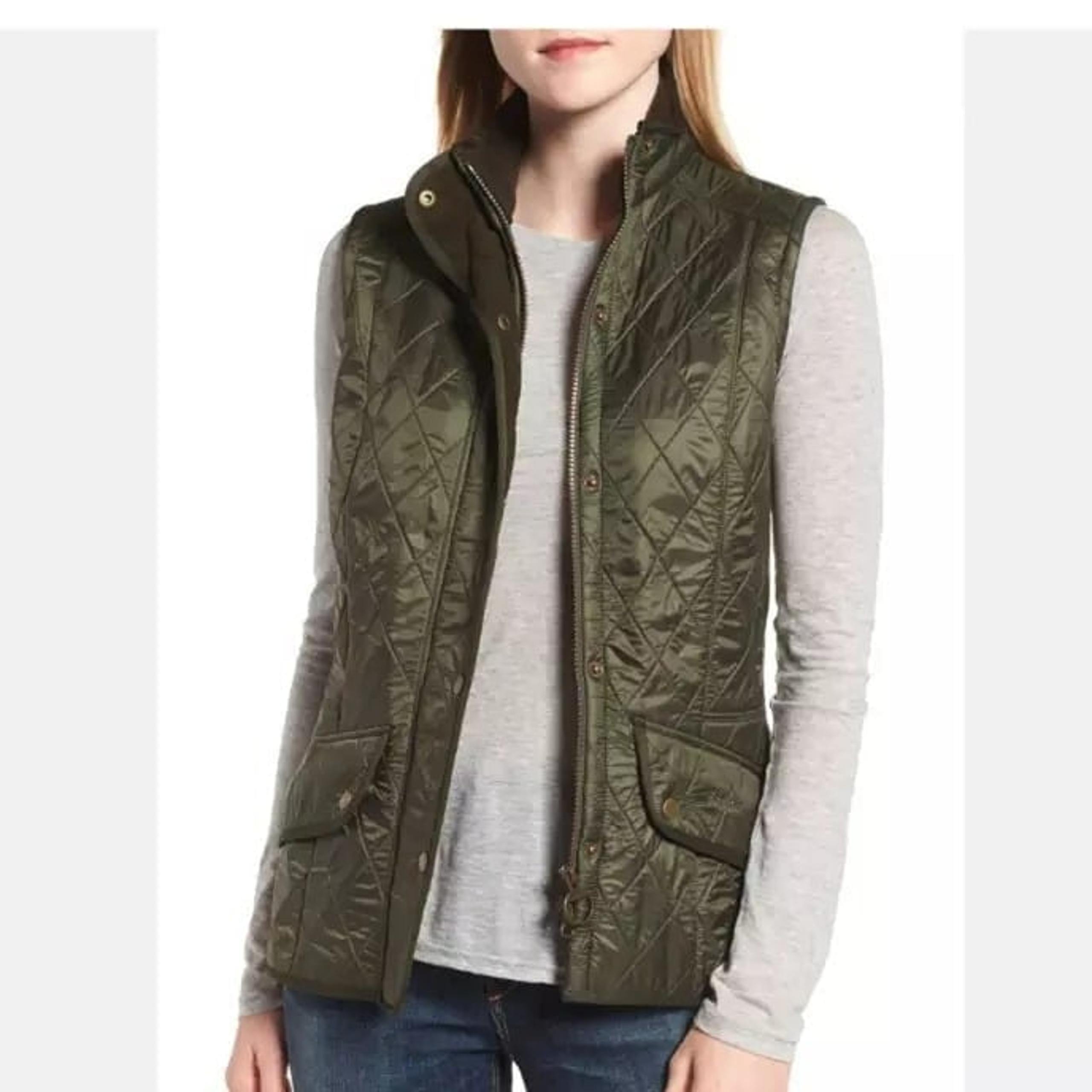 US W 4 ~ Barbour CAVALRY Diamond-Quilted Gilet EQUESTRIAN Vest MSRP $190