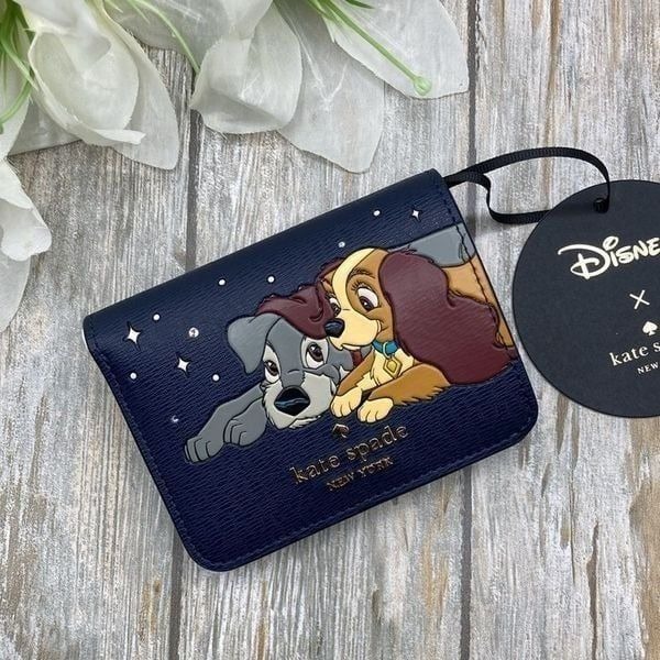 Disney X Kate Spade New York Lady And The Tramp Small Bifold Wallet Bag Purse