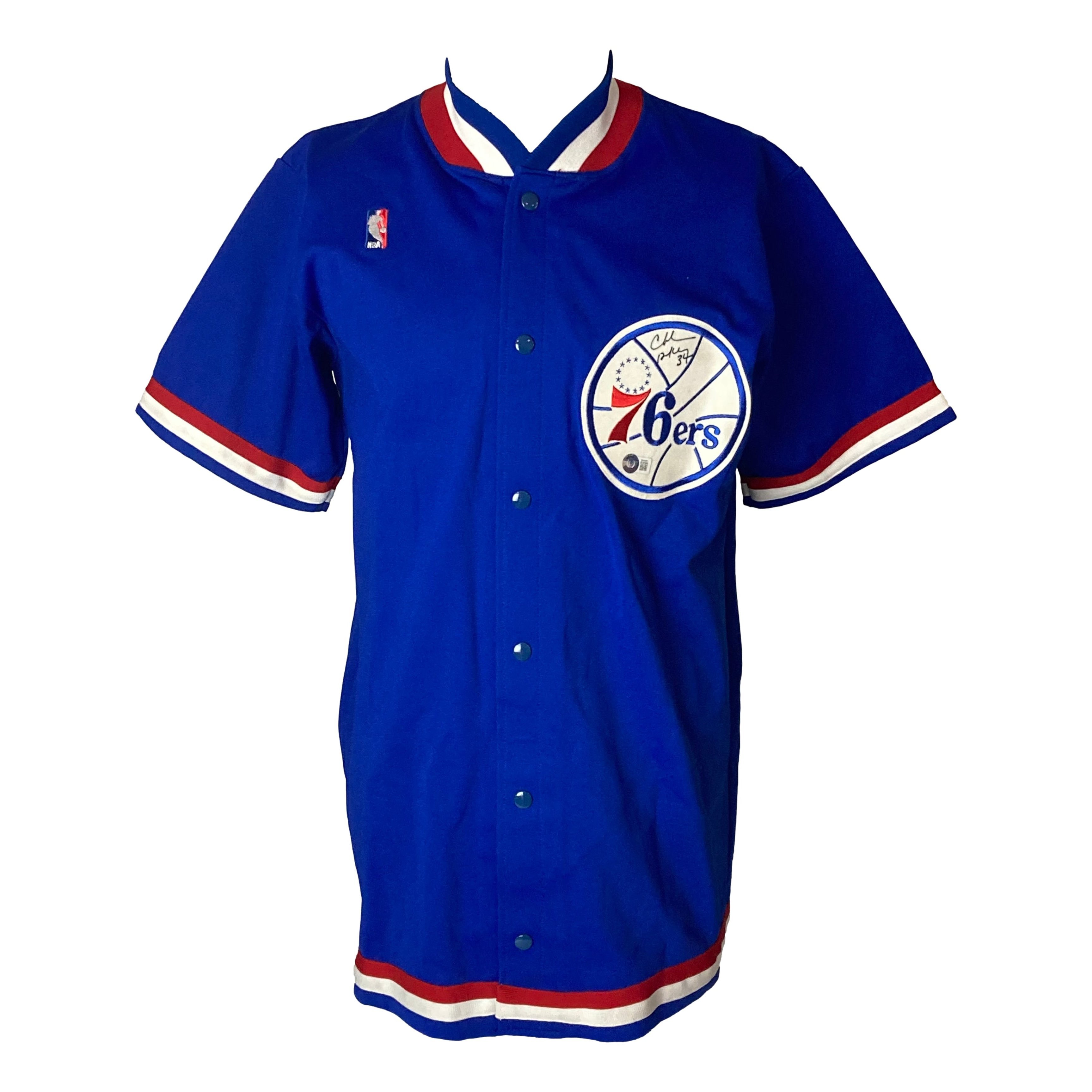 Charles Barkley Signed Philadelphia 76ers MacGregor Warm Up Jacket BAS