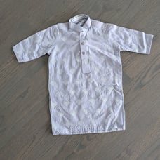 Ansab Jahangir Toddler Boys Pakistani Indian Kurta, Embroidery, Size 1-2 Years