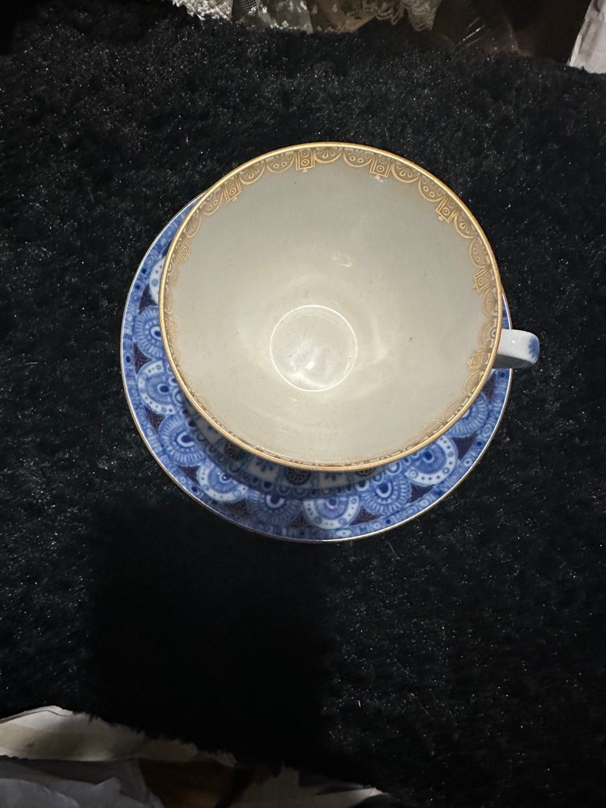 Porcelain cup and saucer.