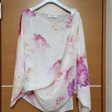 Blue Girl Silk Asymmetric Top