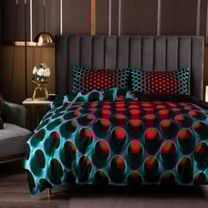 Twin Size Stereoscopic Dense Holes Pattern Bedding w/2 Pillow Case