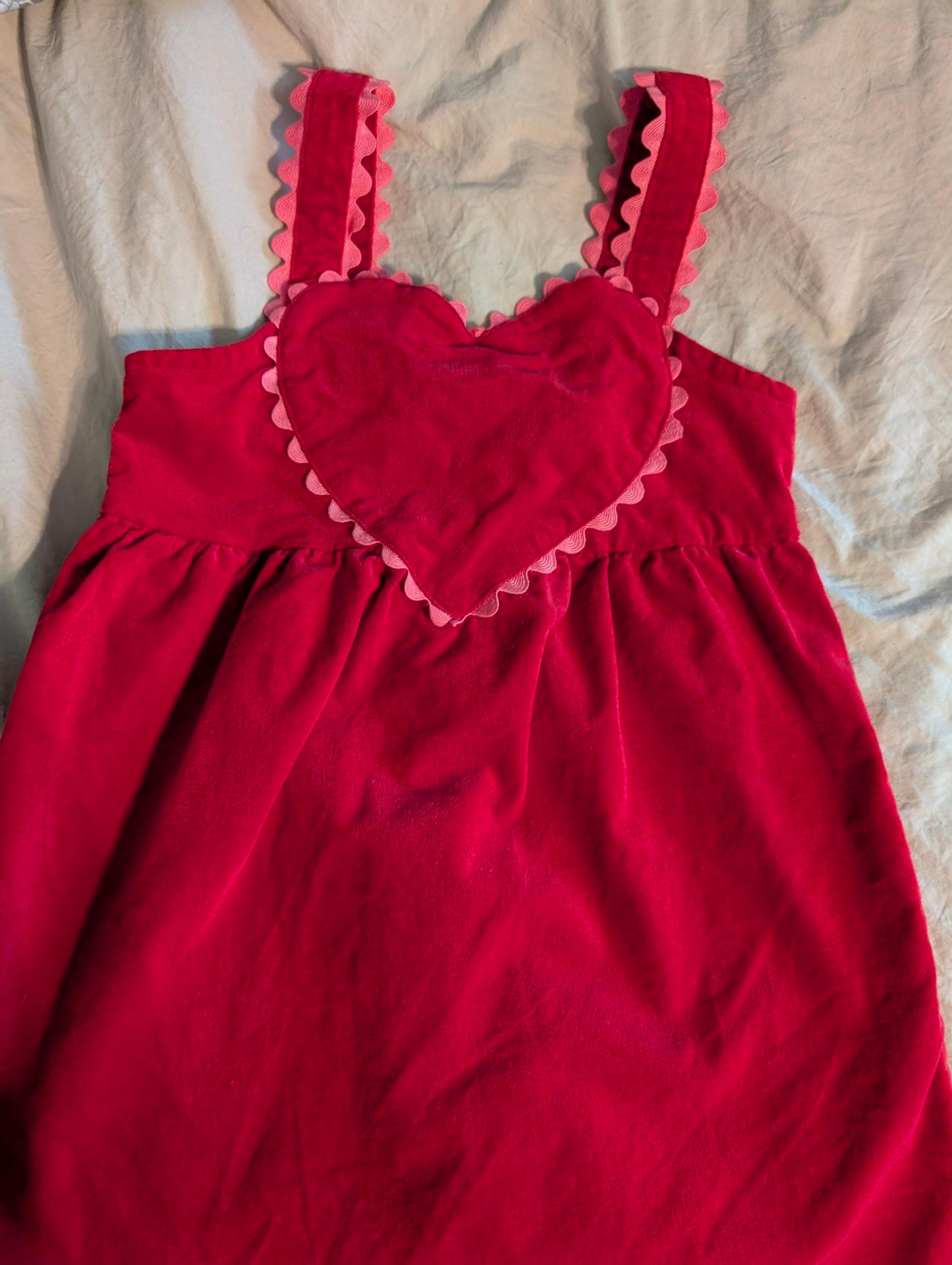 Gymboree red velvet sweetheart dress