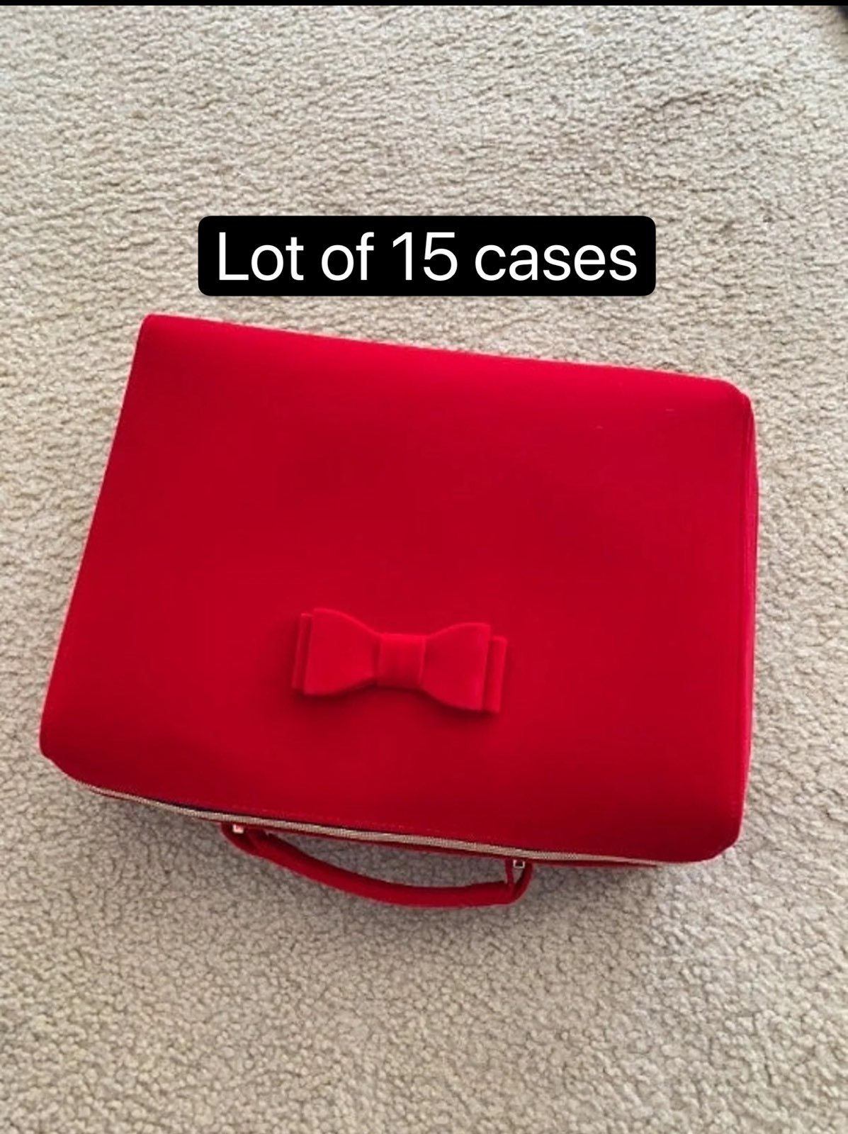 15 estee lauder red train cases bundle