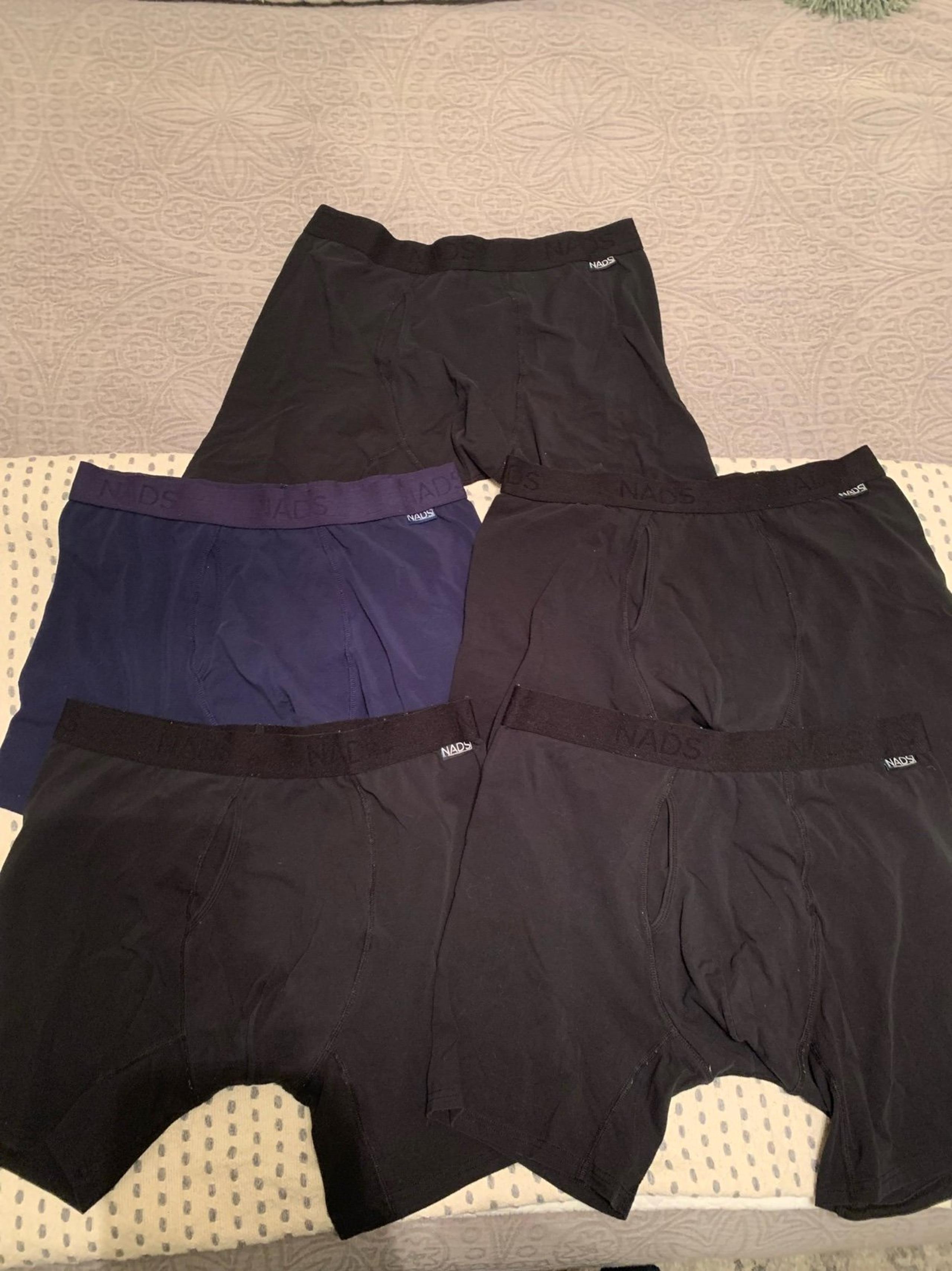 Lot of 5 Pairs Nads GOTS Certified Organic Cotton Boxer Briefs Large Great Used