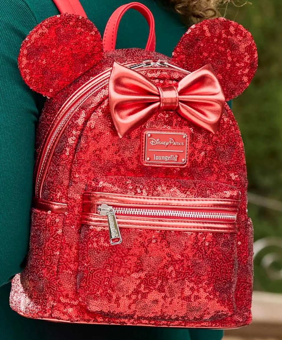 Disney parks red sequin Loungefly