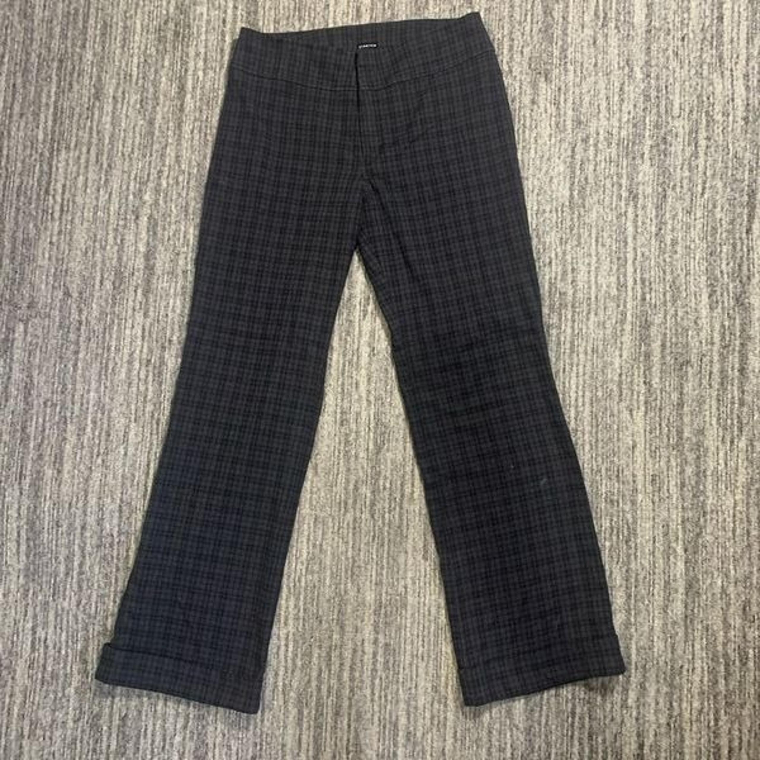 Tangents Womens Size 8 Black Purple Ankle Pants Trousers Wide Leg Goth Academia