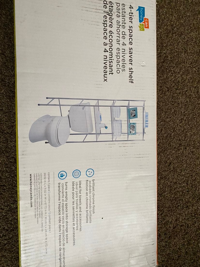 Over the toliet space saver shelf