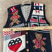 Vintage 90s Sweater Loft Patriotic July 4th Teddy Bear Sweater Vest Size Medium