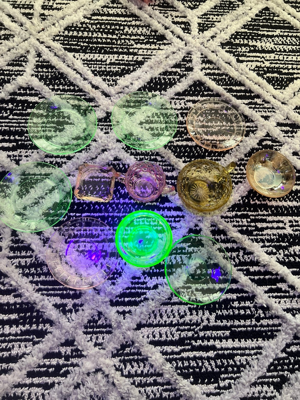 Vintage Lot Depression Glass and Uranium Glass