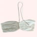 Meshki tan and white halter bandeau micro halter top XS