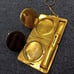 Vintage LaMode compact makeup case chain tassel