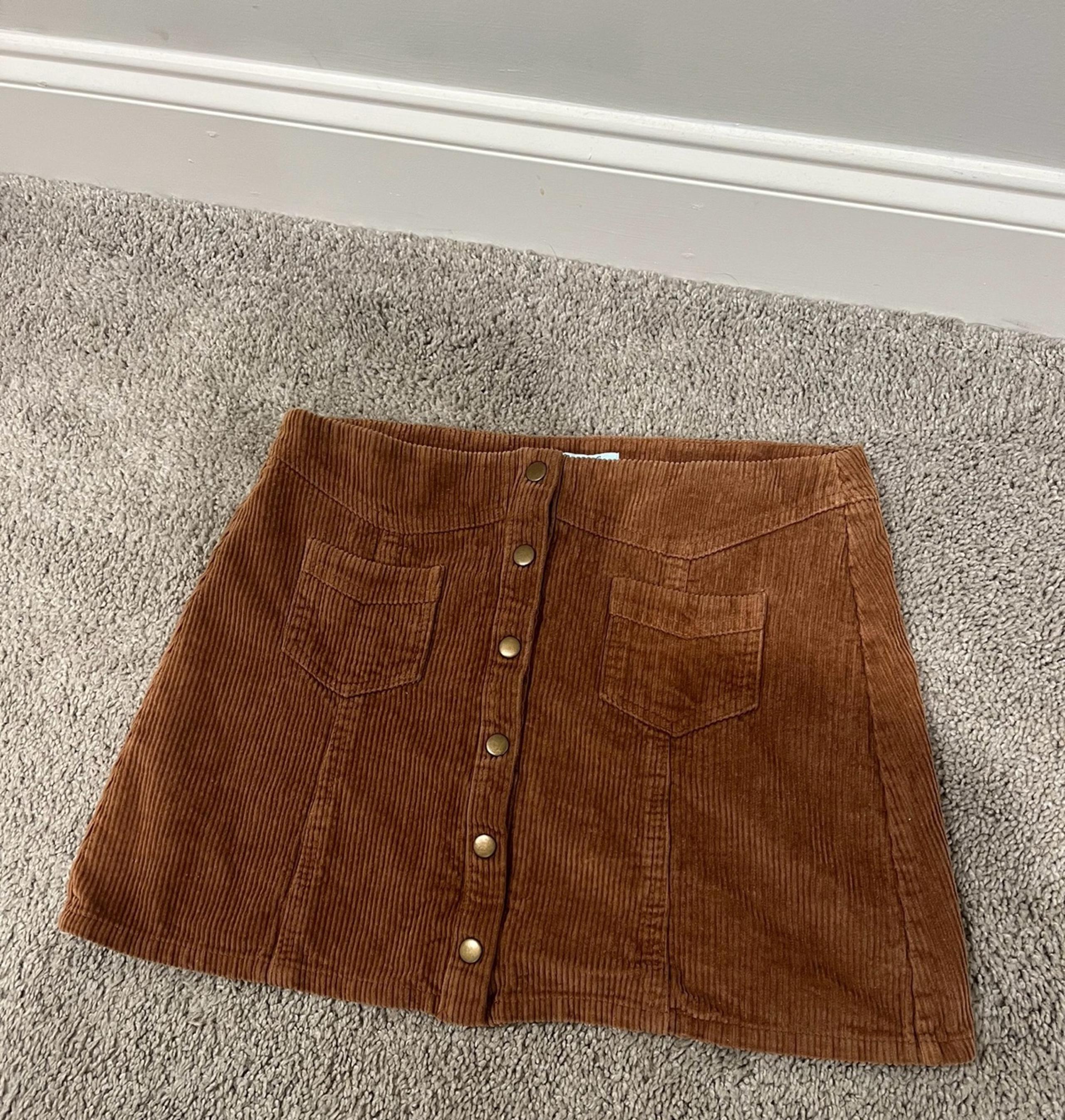 She & Sky Size L Corduroy Mini Skirt