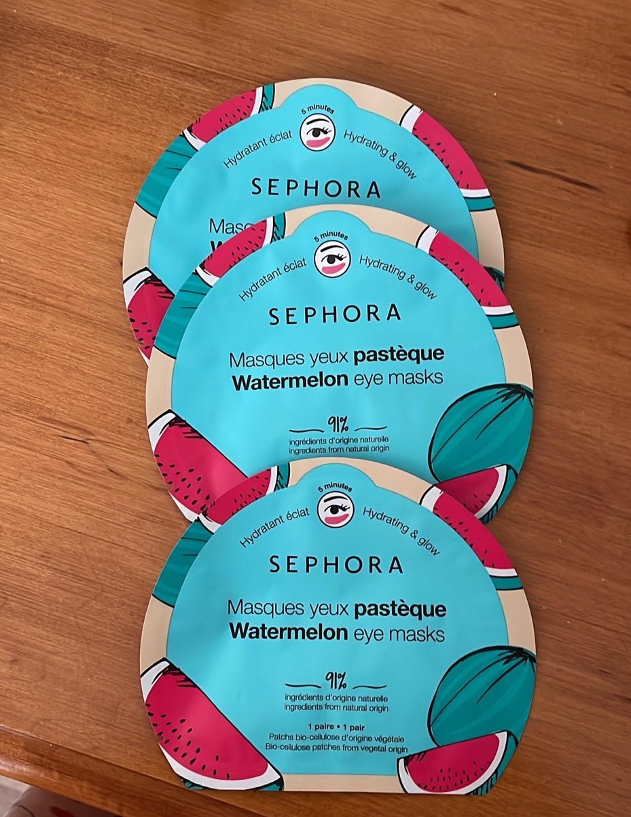Sephora Watermelon Eye Masks Three Pack Combo