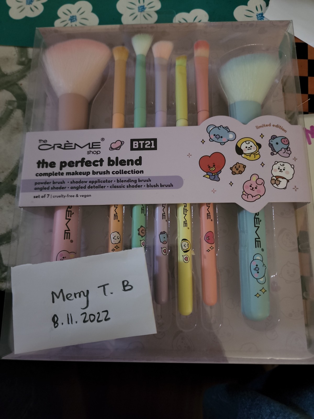 BT21 Baby Creme Shop Make Up Brush Collection
