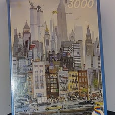 Vtg 1986 Schmidt PUZZLE 3000 Pc NEW YORK Times Square TWIN TOWERS