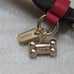 Coach Small Pet Collar (Black/Red Apple)