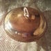 Silver-plated Pyrex casserole server.