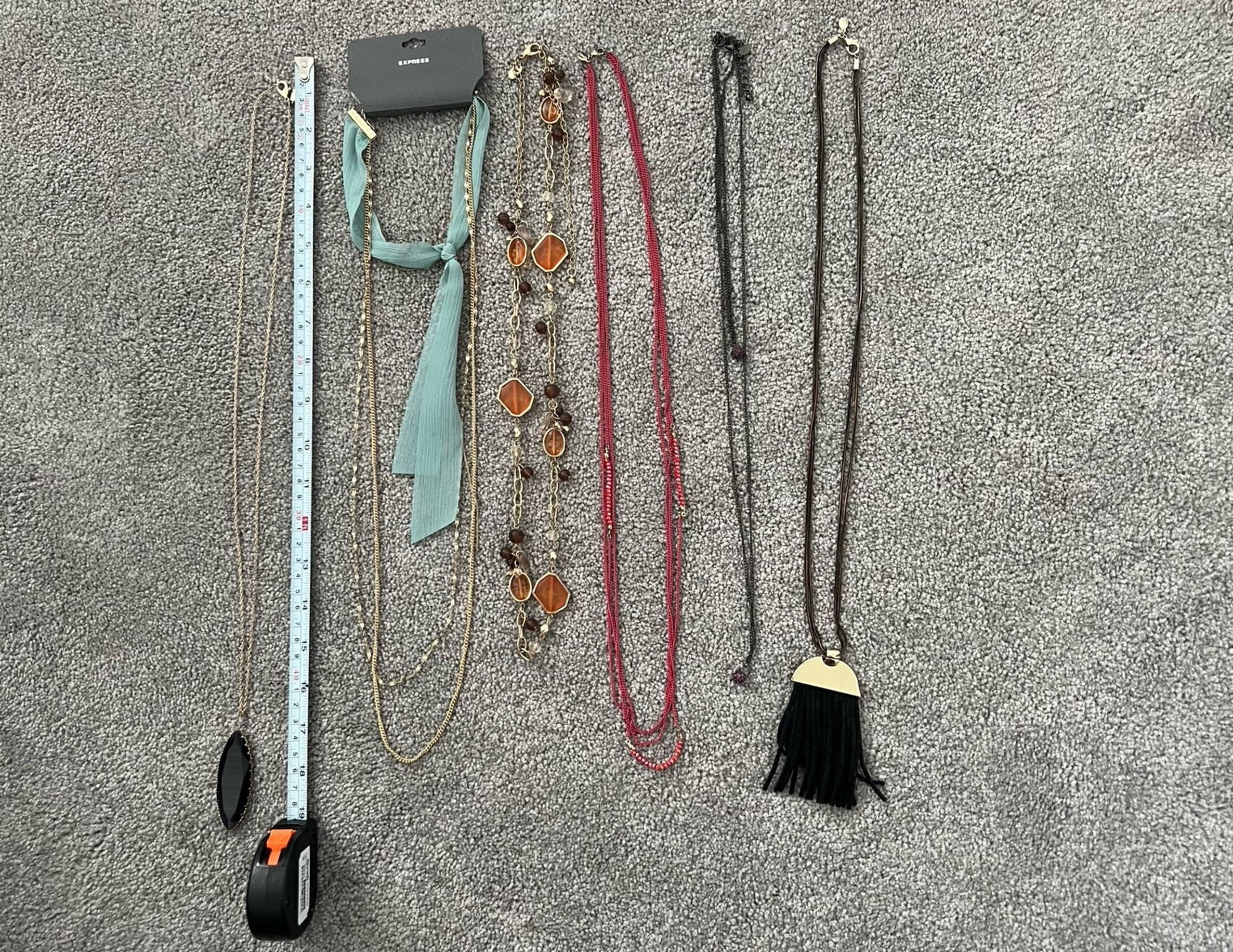 6 long fashion womens neclaces lot