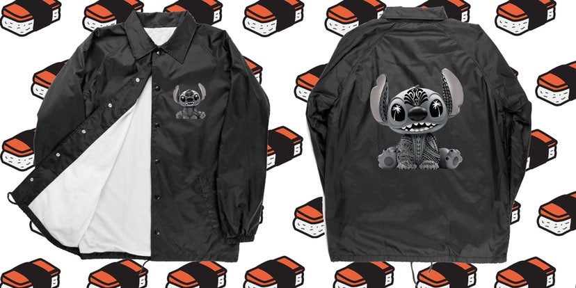 Tribal Shaka Stitch Custom Button Up windbreaker jacket