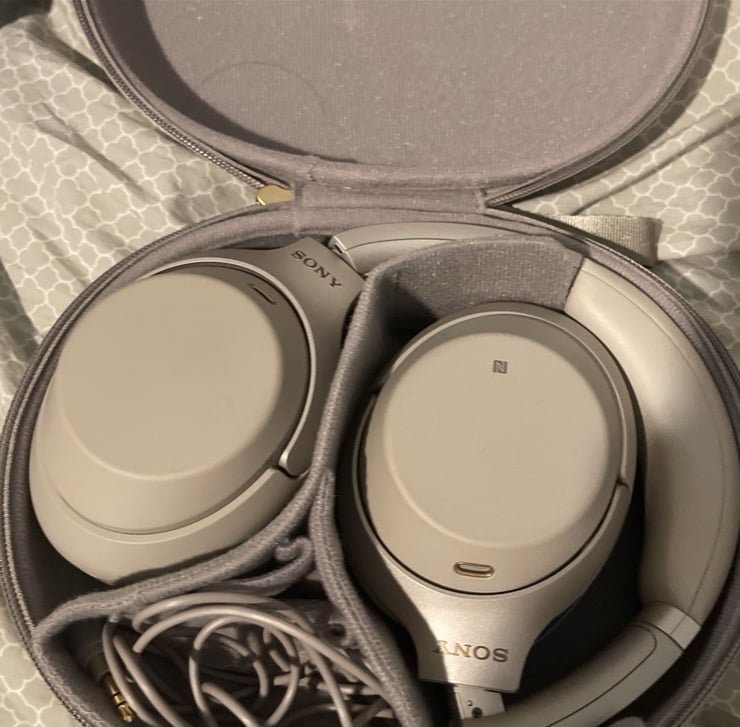 Sony WH-1000XM4 Wireless Over-Ear Headphones- Silver