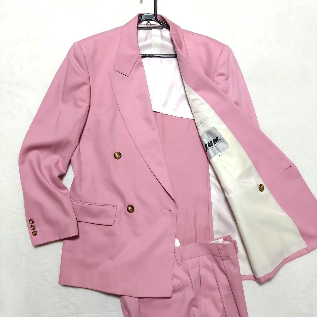 【Rare Color】JUN MEN Double Suit Set Up Pink Kento Yamazaki L