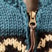 NWT New Men's Lost Horizons Handknit Teal Wool Cowichan Zip Cardigan Lined S / M