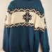 NWT New Men's Lost Horizons Handknit Teal Wool Cowichan Zip Cardigan Lined S / M