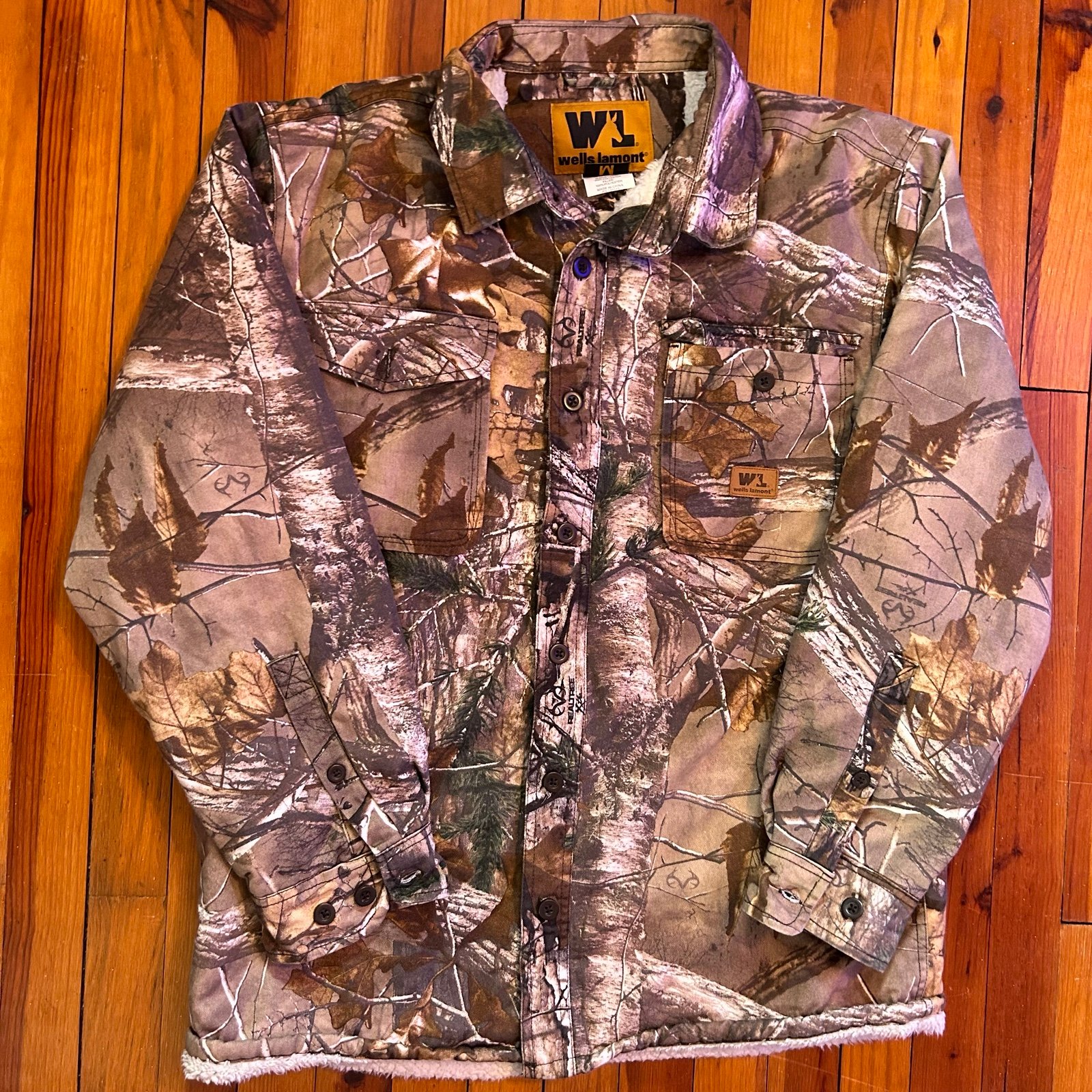 Vintage Realtree Camo Jacket Sherpa Lined