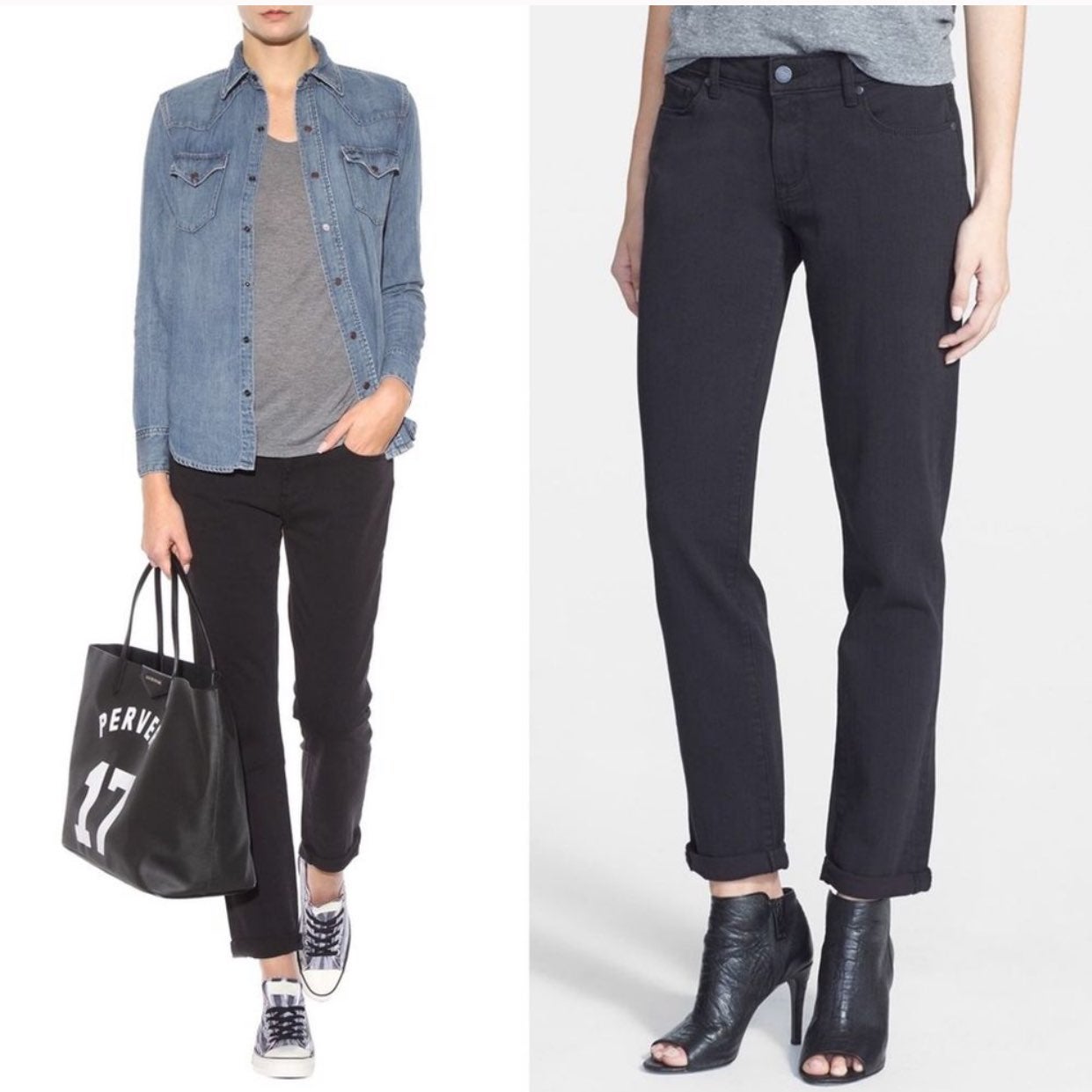 Paige Black Boyfriend jeans
