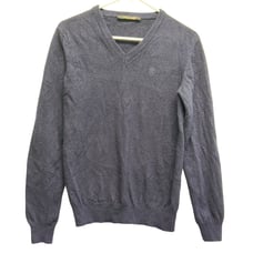 roberto cavalli mens wool sweater Sz Medium Blue Navy