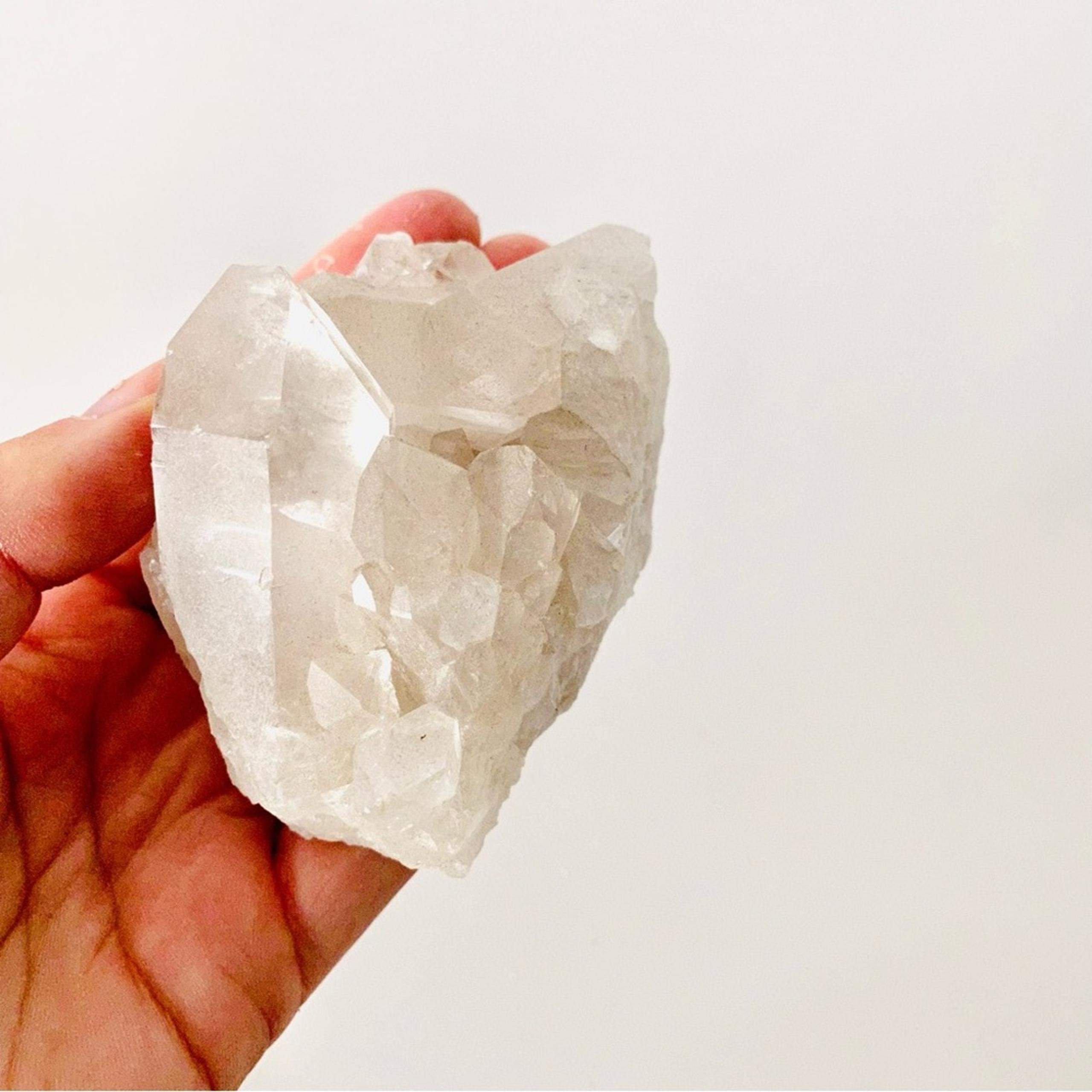 Clear Quartz Genuine 3.5” Crystal Cluster Boho Gypsy Meditation Yoga Gemstone