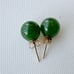 vintage 14k yellow gold jasper stud earrings 8mm