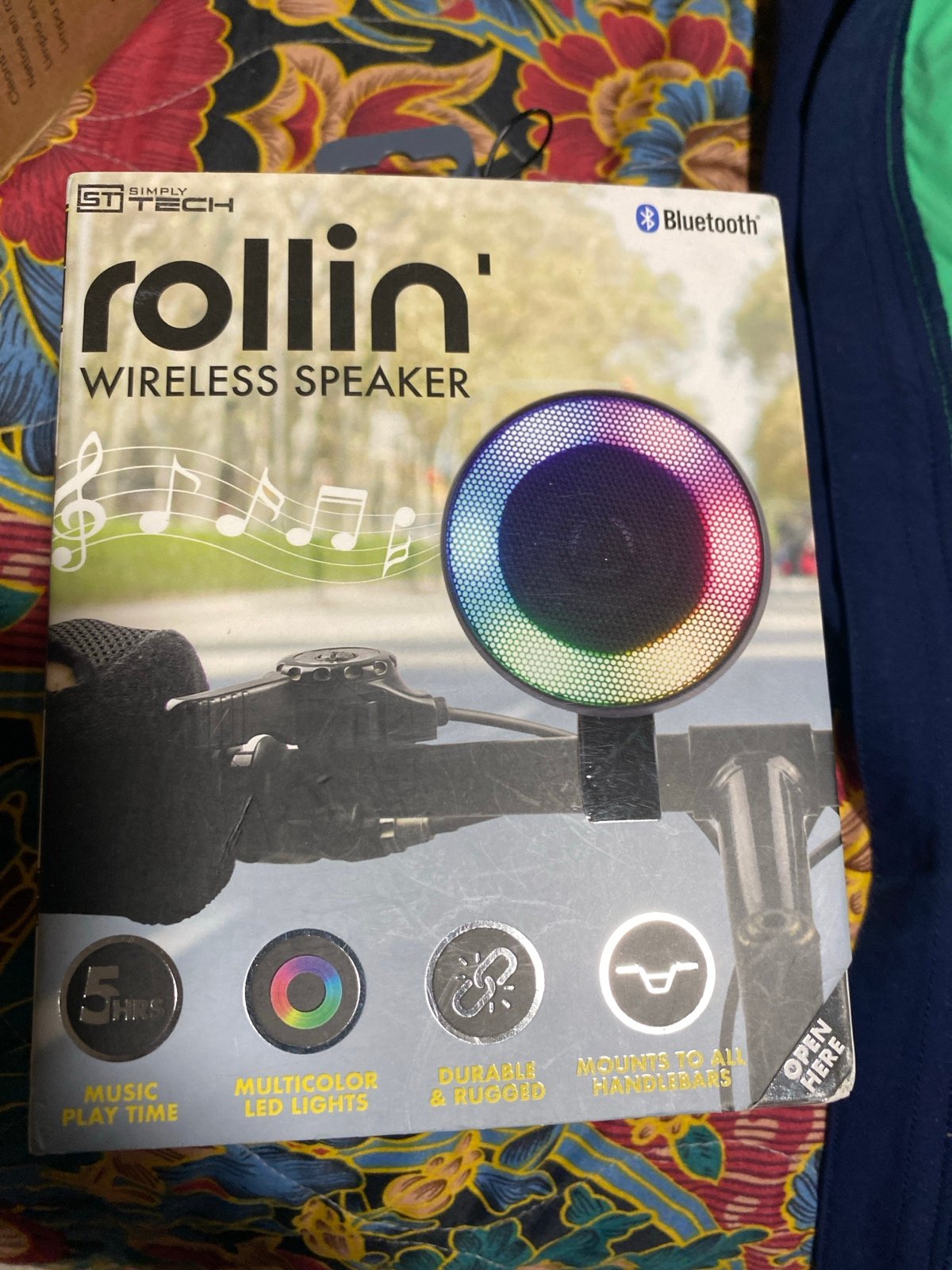 ROLLIN WIRELESS SPEAKER / mounts to / BIKES, Motorcycle, Mopeds , & more