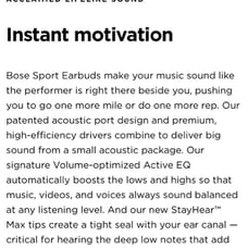 Unopened BOSE sport earbuds