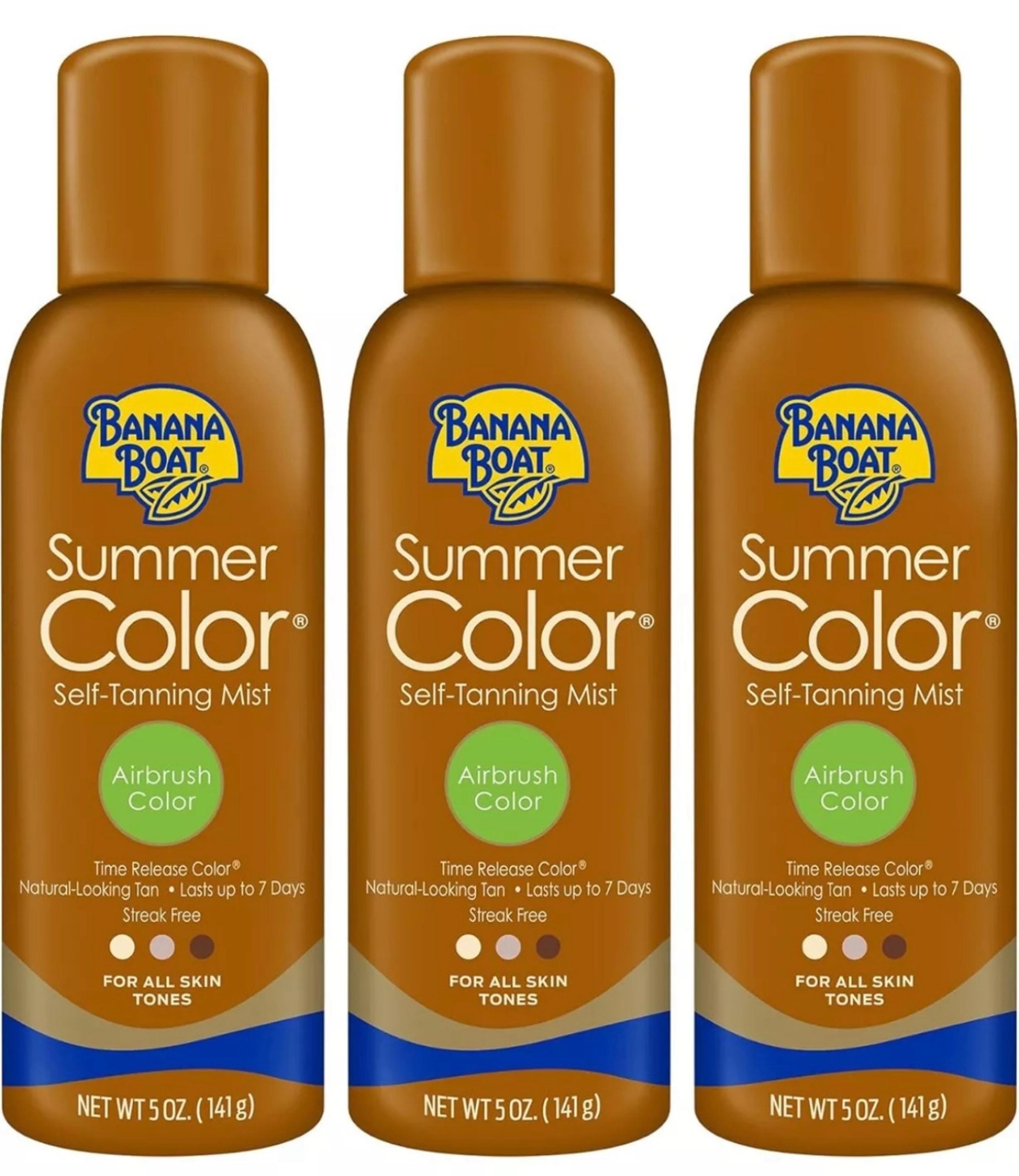 3x Banana Boat Summer Color Self Tanning Mist All Skin Tones 3 Pack 5 oz. each.